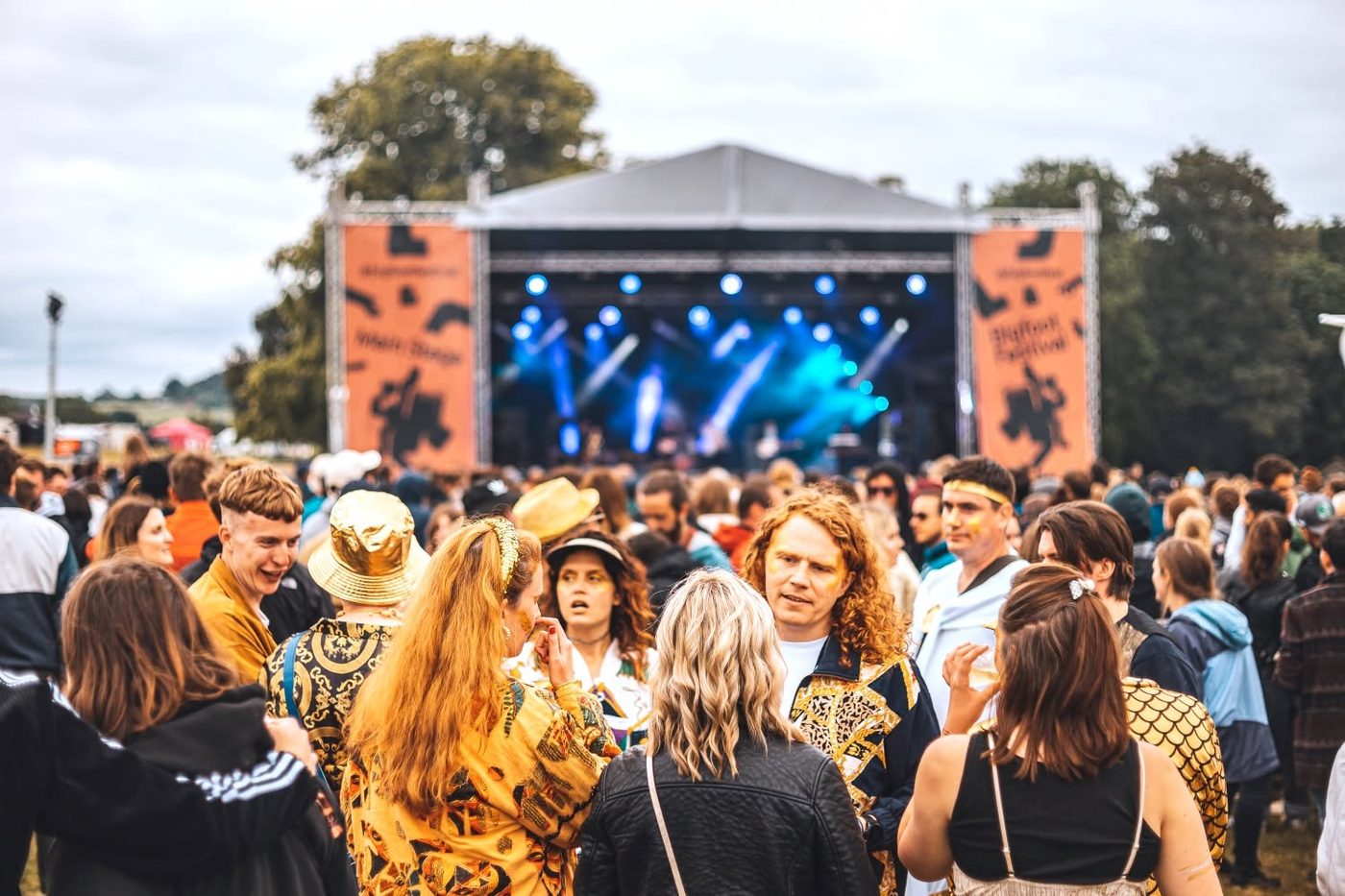 A packed festival crowd at Bigfoot Festival, Ragley Hall, June 2021.